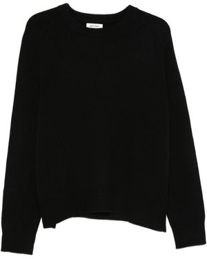Soft Goat Boyfiend Crew-Neck Knitwear - Black