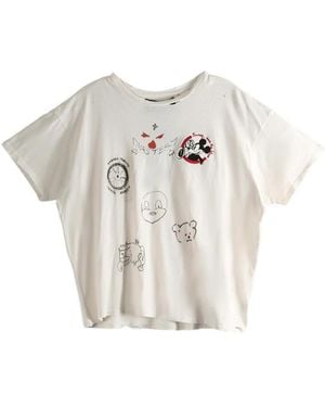 Paly Hollywood Graphic-Print Distressed T-Shirt - White