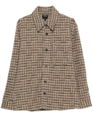 A.P.C. Neutrals Shirts - Brown