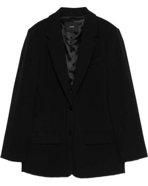 JOSEPH Button Fastening Jacket With Flap Pockets - Black