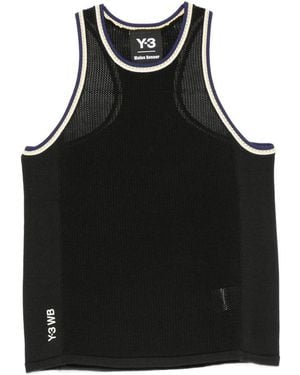 Y-3 X Wales Bonner Y-3 Wales Bonner Knit Tank Top - Black