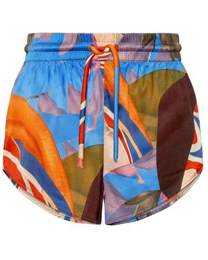 Donde Esteban Palenque Flores Shorts - Blue