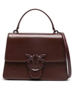 Pinko Love One Logo-Plaque Tote Bag - Brown