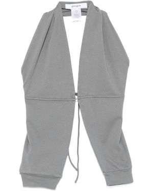 GIMAGUAS Tie-Front Halter Top - Grey