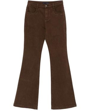 ELEH Wide-Leg Jeans - Brown
