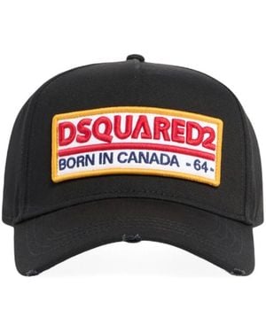 DSquared² Logo-Patch Baseball Cap - Black