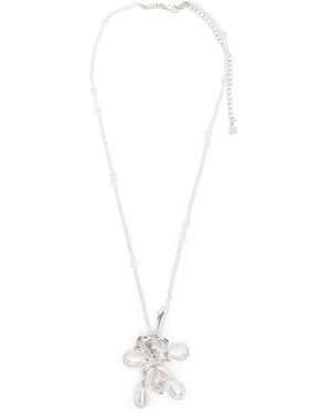 YVMIN Bear-Embellishment Necklace - White
