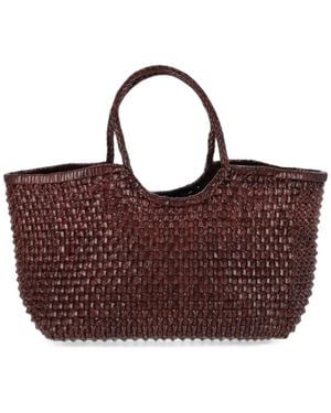 Dragon Diffusion Nantucket Cactus Woven-Leather Tote Bag - Brown