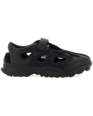Y-3 Hammered-leather Trainers - Black