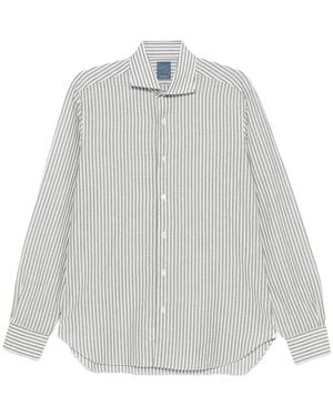 Barba Napoli Striped Shirt - Grey