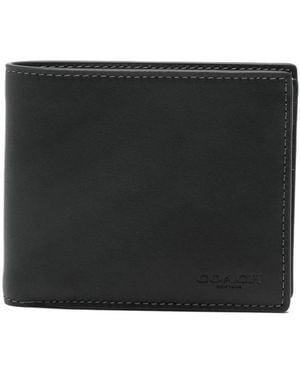 COACH Logo-Debossed Cardholder - Black