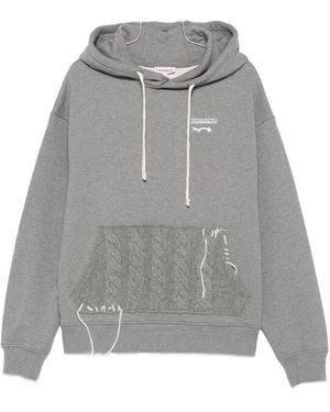Charles Jeffrey Cable-Knit Pocket Hoodie - Grey