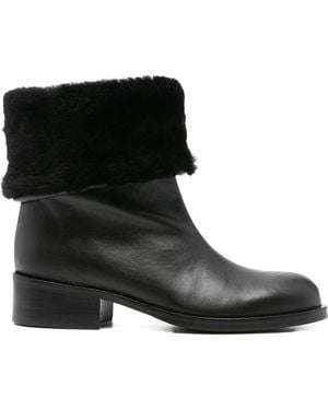 About Arianne 40Mm Fur-Trimmed Leather Boots - Black
