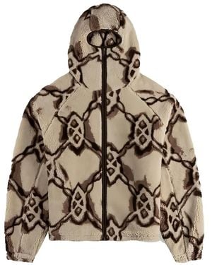 Daily Paper Shield-Pattern Hooded Jacket - Brown