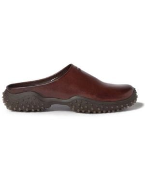 Miu Miu Leather Mules - Brown