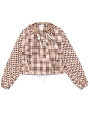 Miu Miu Vichy-Check Jacket - Pink