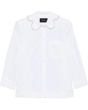 Simone Rocha Embellished-Collar Shirt - White