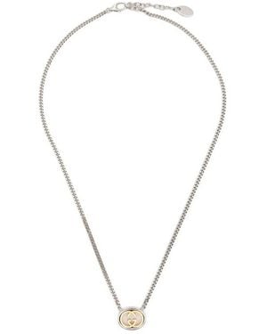 Gucci Interlocking G Pendant Necklace - Metallic