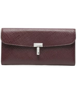 TOTEME T-Lock Leather Wallet - Purple