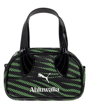 Puma X Ahluwalia X Ahluwalia Mesh-Knit Cross Body Bag - Black