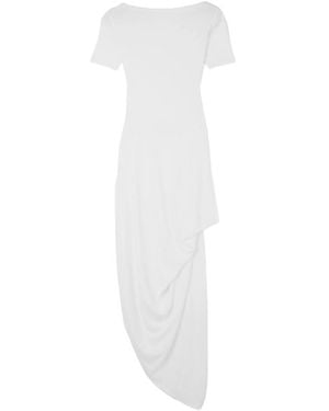 Jacquemus The Sole Open-Back Draped Dress - White