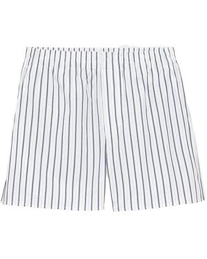 Ami Paris Cotton Elasticated Shorts - White