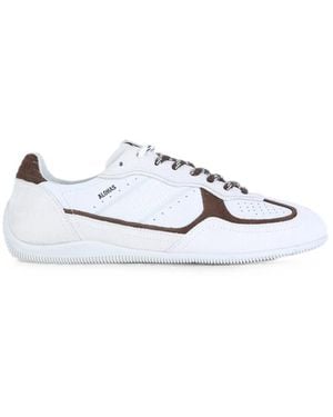 Alohas Suede-Panelled Lace-Up Sneakers - White