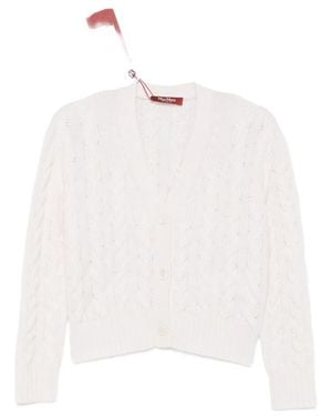 Max Mara Cable-Knit Cardigan - White