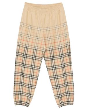 Burberry Gradient Check Track Trousers - Natural