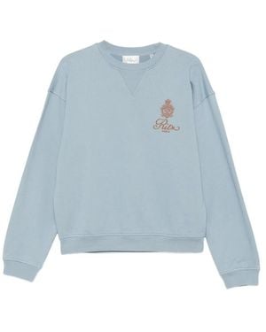 FRAME x Ritz Paris The Ritz Embroidered Sweatshirt - Blue