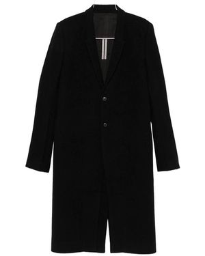 Rick Owens Concordian Single-Breasted Tailored Coat - Black