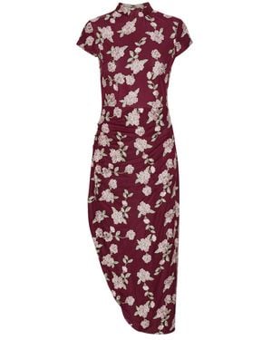 ROTATE BIRGER CHRISTENSEN Floral-Embroidered Asymmetric Dress
