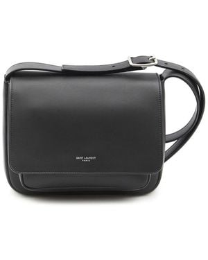 Saint Laurent Small Leather Messenger Bag - Black