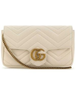 Gucci Mini Gg Marmont Cross Body Bag - Natural