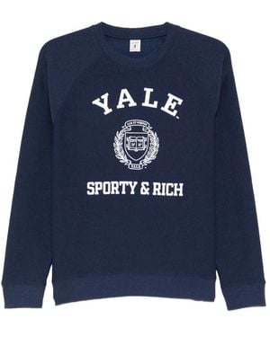 Sporty & Rich Graphic-Print Sweatshirt - Blue