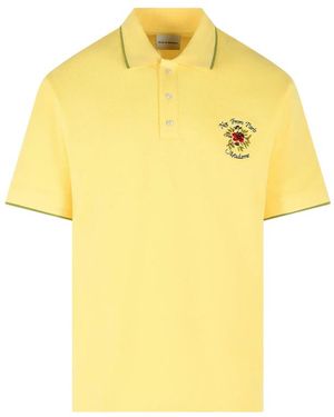 Drole de Monsieur Embroided Polo Shirt - Yellow