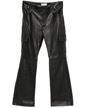 Ernest W. Baker Pocket Leather Trousers - Black