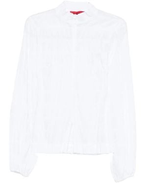 Thelatest Balloon-Sleeve Shirt - White