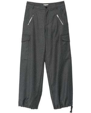 Barena Elasticated-Cuff Tapered Trousers - Grey