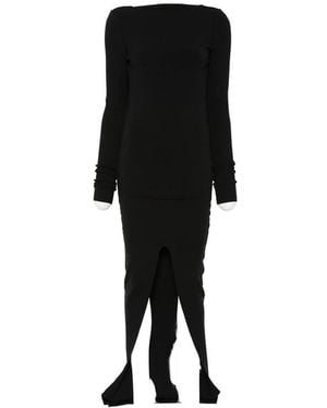 Rick Owens Tight Open-Back Maxi Dress - Black