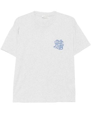 Anine Bing Cade Logo-Print Cotton T-Shirt - White