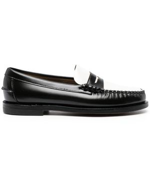 Sebago Two-Tone Leather Oxford Shoes - Black