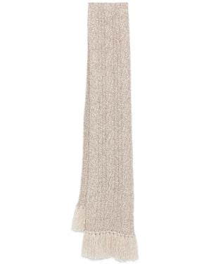 Fedeli Cable-Knit Tassel-Detail Scarf - Natural