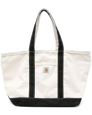 Carhartt Logo-Patch Canvas Tote Bag - White
