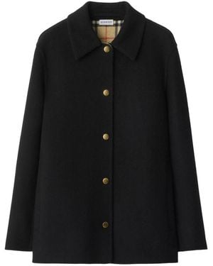 Burberry Wool Overshirt - Black