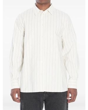 Saint Laurent Striped Cotton Shirt - White