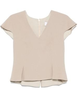 De Santis by Martin Alvarez V-Neck Top - Natural