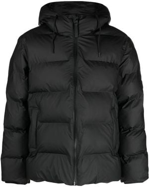 Rains Alta Hooded Puffer Jacket - Black