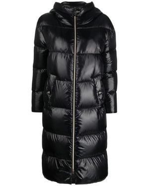 Herno Quilted Padded Zipped Coat - Black
