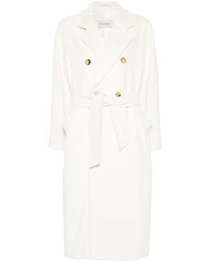 Max Mara Madame Double-Breasted Coat - White